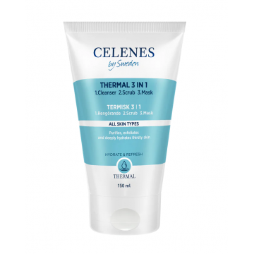 Demachiant-exfoliant-masca 3 in 1 Thermal, 150ml, Celenes