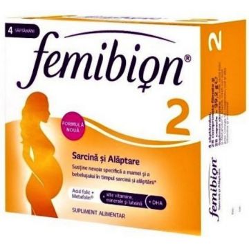 Femibion 2 Sarcina si alaptare - 28 capsule + 28 comprimate filmate