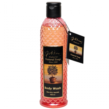 Gel de dus cu ulei de masline si ulei de zambila, 400ml, Nabulsi Gel de dus cu ulei de masline si ulei de zambila, 400ml, Nabulsi