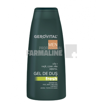 Gerovital Men Gel de dus fresh 3 in 1 400 ml