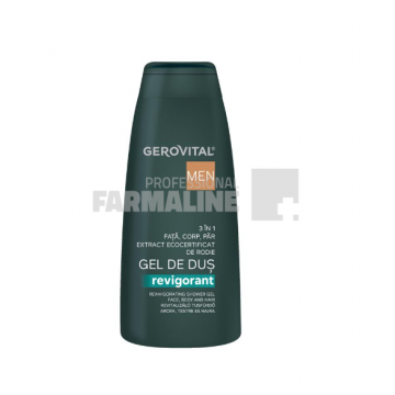 Gerovital Men Gel de dus revigorant 3 in 1 400 ml