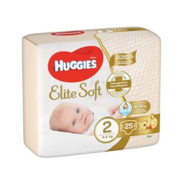 huggies elite soft 2 (4-6kg) pachx25 buc
