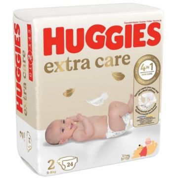 huggies extra care 2 (365kg) pachx24 buc huggies extra care 2 (365kg) pachx24 buc