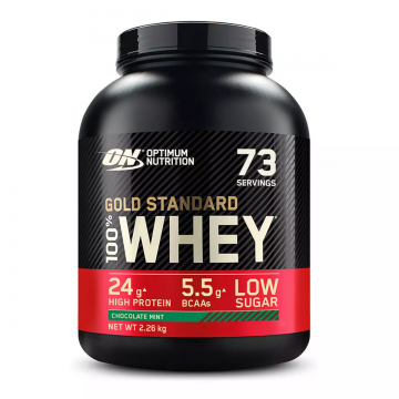 Proteine din zer 100% Whey Gold Standard ciocolata cu menta, 2.26kg, Optimum Nutrition