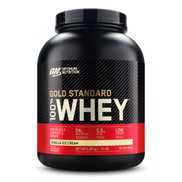 Proteine din zer 100% Whey Gold Standard cu aroma de valinie, 2.28kg, Optimum Nutrition