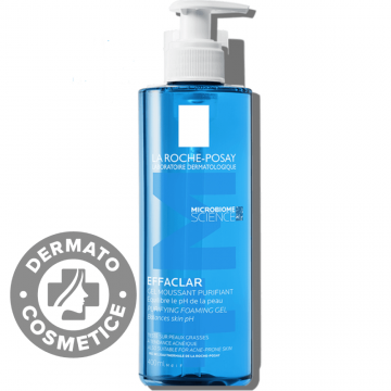 Gel spumant de curatare purifiant pentru ten gras cu tendinta acneica Effaclar +M, 400ml, La Roche-Posay