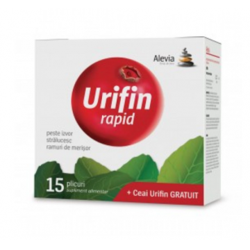 Pachet Urifin Rapid 15 plicuri + Ceai Urifin 20 plicuri, Alevia
