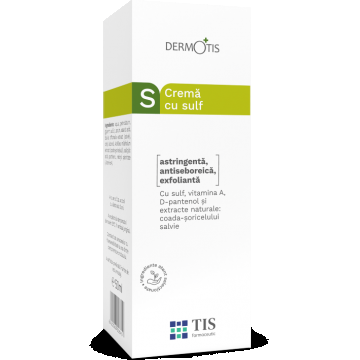 Crema cu sulf DermoTIS, 50ml, Tis Farmaceutic