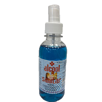 Alcool sanitar 70% cu pulverizator, 200ml, Eurol