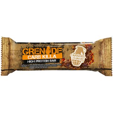 Baton proteic cu aroma de caramel Carb Killa, 60g, GNC Grenade