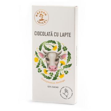Ciocolata 54% cacao cu lapte, 70g, Razvan Idicel