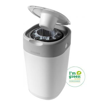 Cos pentru scutece Sangenic Twist&Click alb/gri, 1 bucata, Tommee Tippee