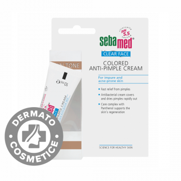 Crema corectoare colorata dermatologica antiacneica Clear Face, 10ml, Sebamed