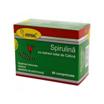 HOFIGAL Spirulina cu extract de catina, 40 comprimate