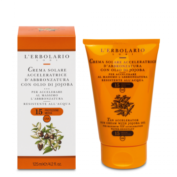 L'Erbolario Crema solara de corp accelerator de bronzare SPF15, 125ml