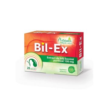 Naturalis Bil-ex supliment pentru tulburari digestive, 20 capsule