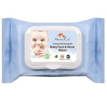 Servetele umede biodegradabile pentru fata si nas, 24 bucati, Mommy Care