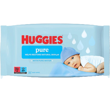 Servetele umede pentru copii Pure, 56 bucati, Huggies