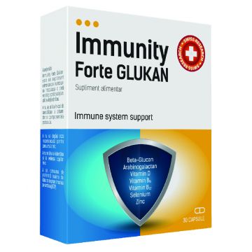 Supliment alimentar Glukan Immunity Forte, 30 capsule, Mba Pharma