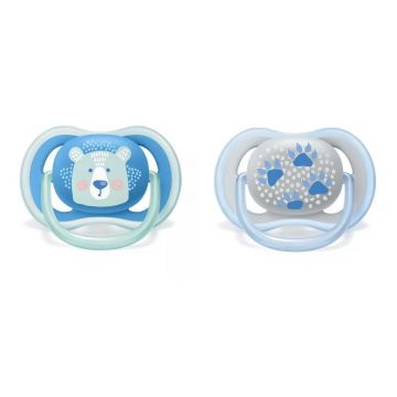 Suzete pentru baieti 6-18 luni Ultra Air, 2 bucati, Philips Avent