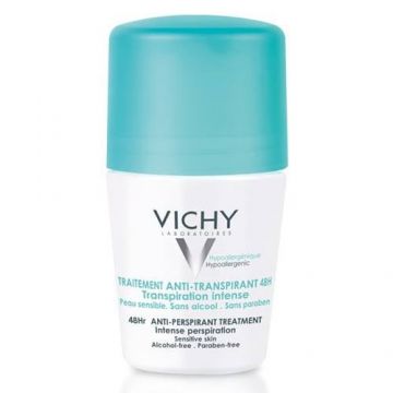 Vichy Deodorant Roll-on antiperspirant eficient 48h cu parfum, 50ml