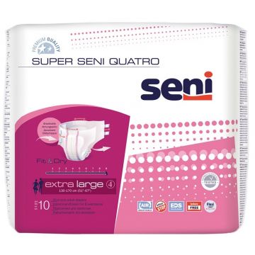 Scutece pentru adulti Super Quatro Extra Large, 10 bucati, Seni