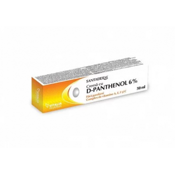 Crema Panthenol Forte 6% Santaderm, 50ml, Viva Pharma Crema Panthenol Forte 6% Santaderm, 50ml, Viva Pharma