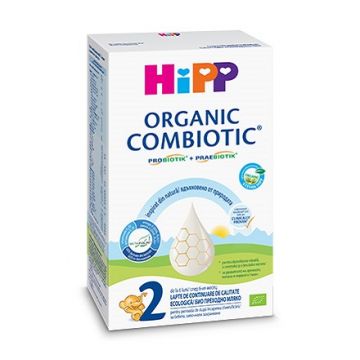 Lapte praf de continuare Organic Combiotic 2, 300g, HiPP Lapte praf de continuare Organic Combiotic 2, 300g, HiPP