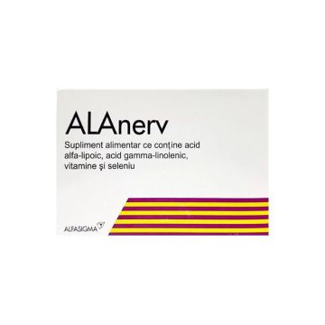 Alanerv - Supliment impotriva stresului oxidativ, 920mg, 20 capsule