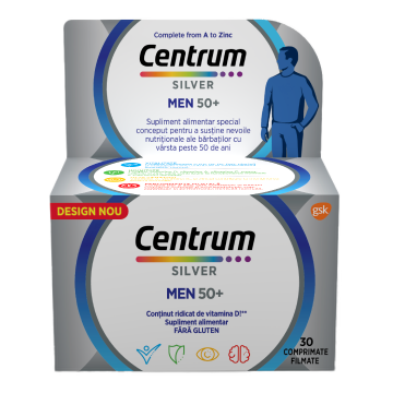 Centrum Silver 50+ pentru barbati, 30 comprimate