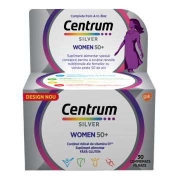 Centrum Silver 50+ pentru femei, 30 comprimate, Gsk