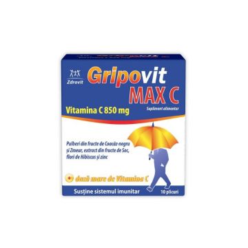 Gripovit Max C, 10 plicuri