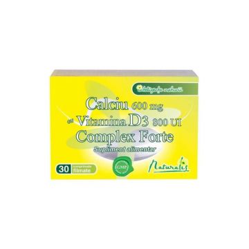 Naturalis Calciu cu Vitamina D3 Complex Forte, 30 comprimate