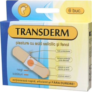 Transderm Plasture Cu Acid Salicilic, 6 bucati