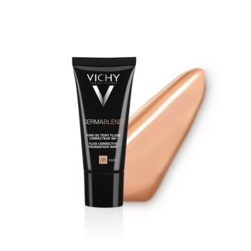 VICHY DERMABLEND Fond de ten fluid corector, nuanta 35 Sand, 30ml