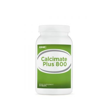Citrat Malat de Calciu Calcimate Plus 800, 120 tablete, GNC