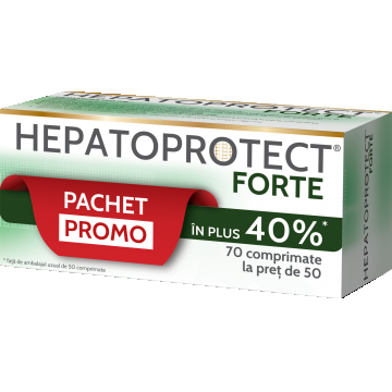 Hepatoprotect Forte Pachet Promo, 70 comprimate la pret de 50 comprimate, Biofarm