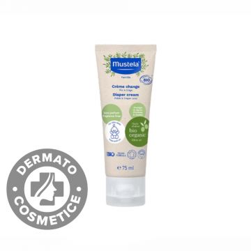 Crema pentru zona scutecului certificata Bio, 75ml, Mustela Crema pentru zona scutecului certificata Bio, 75ml, Mustela