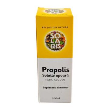 Solutie apoasa de propolis fara alcool, 20ml, Solaris