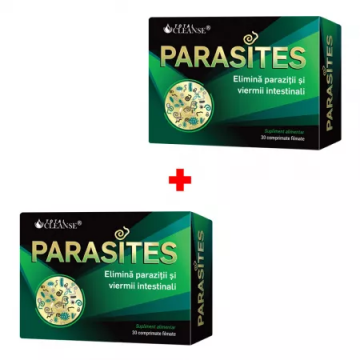 Pachet Parasites Total Cleanse, 30 + 30 comprimate filmate, Cosmopharm Pachet Parasites Total Cleanse, 30 + 30 comprimate filmate, Cosmopharm