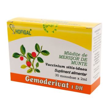 Germoderivat de merisor, 30 fiole, Hofigal Germoderivat de merisor, 30 fiole, Hofigal