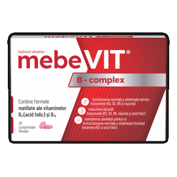 Mebevit B Complex, 30 comprimate filmate, Zdrovit Mebevit B Complex, 30 comprimate filmate, Zdrovit