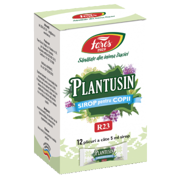 Sirop pentru tuse pentru copii Plantusin, 12 plicuri, Fares