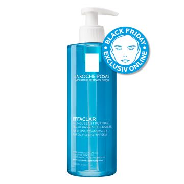 Gel spumant de curatare purifiant pentru ten gras cu tendinta acneica effaclar Black Friday, 400ml, La Roche-Posay Gel spumant de curatare purifiant pentru ten gras cu tendinta acneica effaclar Black Friday, 400ml, La Roche-Posay