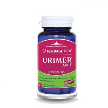 Herbagetica Urimer akut - 30 capsule