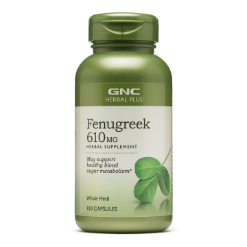 Herbal Plus® Fenugreek 610 mg, Schinduf, 100 capsule, GNC