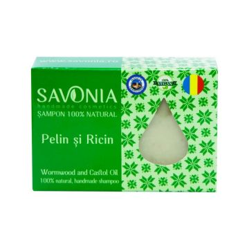 Sampon Solid Natural Pelin si Ricin, 90g, Savonia