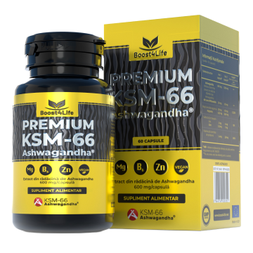 Ashwagandha KSM-66 Premium, 60 capsule vegane, Boost4Life