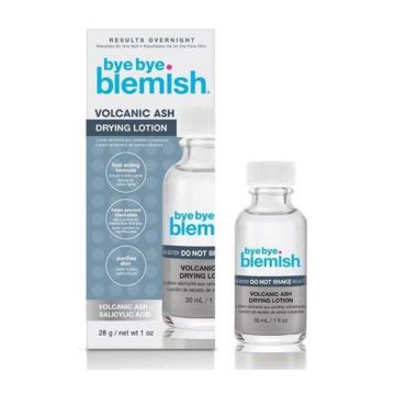 Bye Bye Blemish Volcanic Ash Lotiune pentru uscarea cosurilor, 30 ml