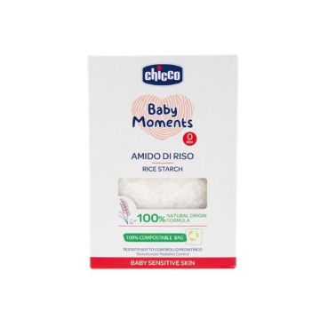 Chicco Baby Moments Sensitive Amidon dermatologic din orez, pentru baie, 250 g, 0 luni+